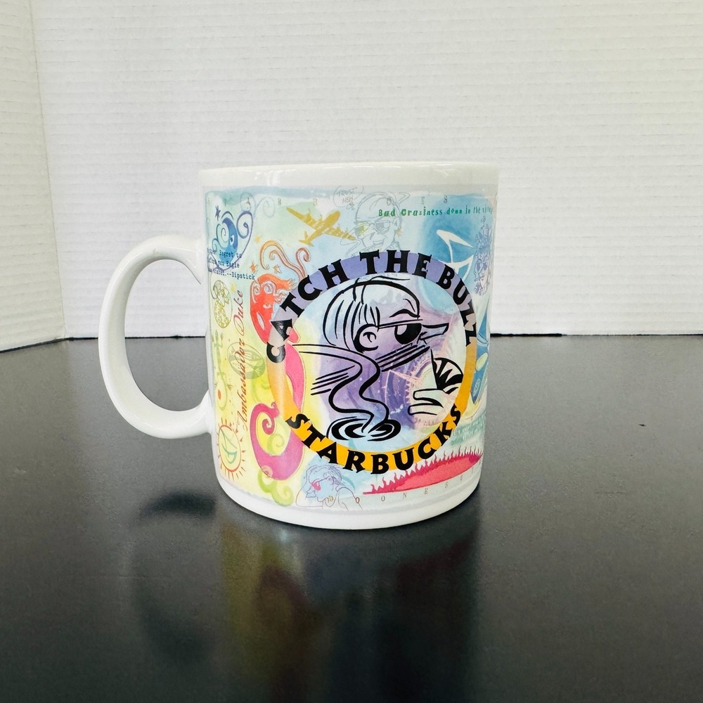 Starbucks Garry Trudeau Catch the Buzz XL Mug Literacy Programs Fundraiser